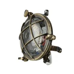 Außenwandleuchte Rund Messing Haus Terrasse Maritim