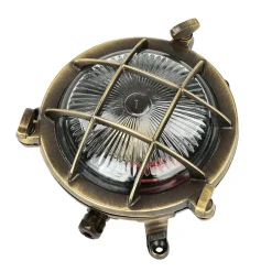 Außenwandleuchte Rund Messing Haus Terrasse Maritim