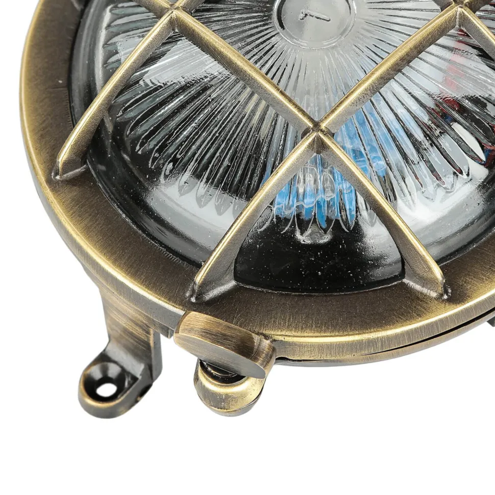 Außenwandleuchte Rund Messing Haus Terrasse Maritim