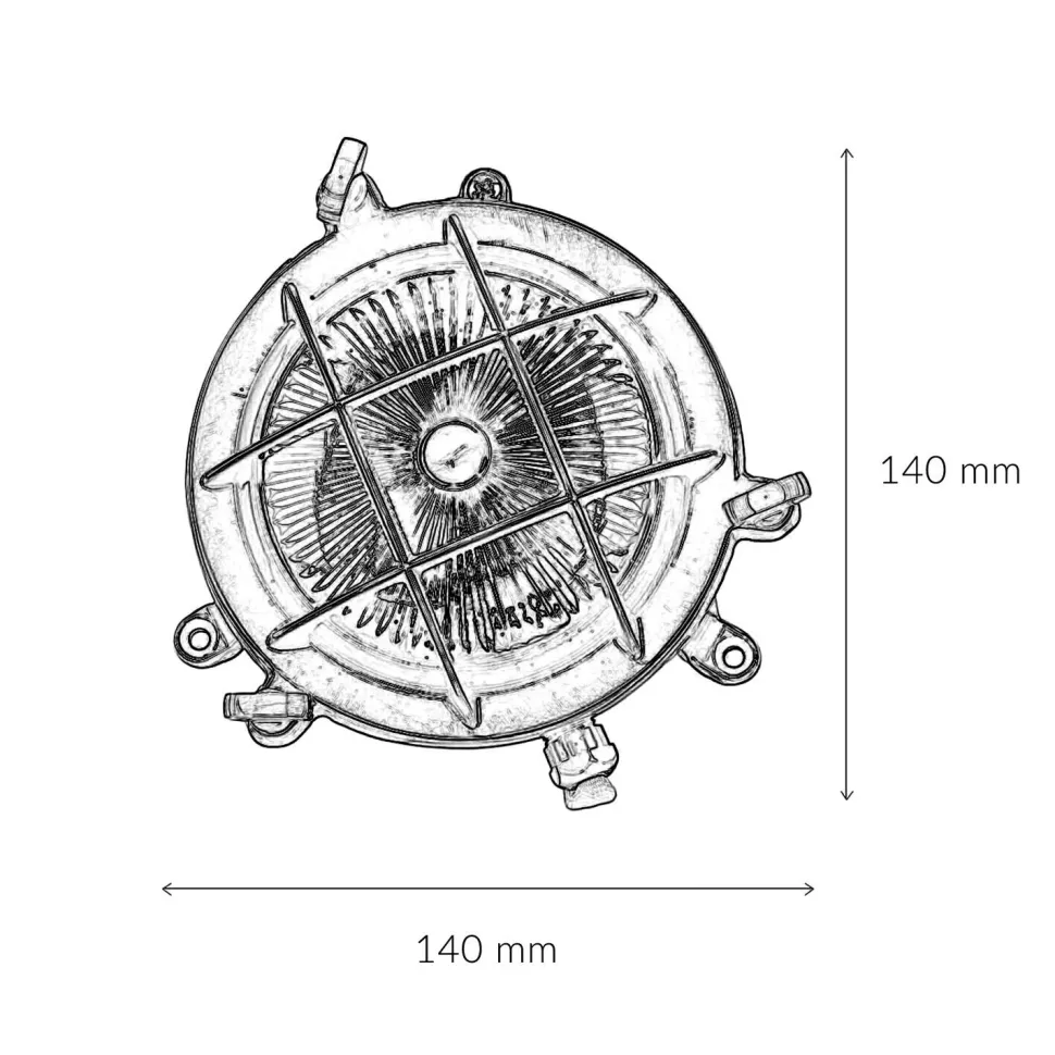 Außenwandleuchte Rund Messing Haus Terrasse Maritim