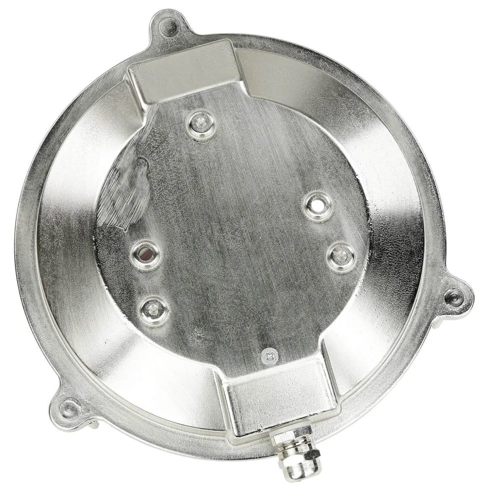 Außenwandleuchte Rund Nickel Echt-Messing Maritim