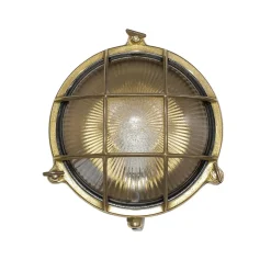 Außenwandleuchte Rund Terrasse Haus Messing Maritim