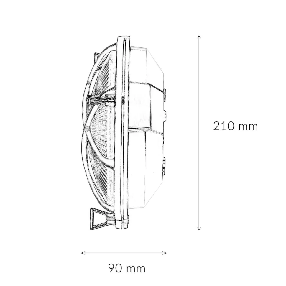 Außenwandleuchte Rund Terrasse Haus Messing Maritim