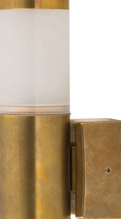 Außenwandleuchte Rustikal Messing rund IP64 Haustür