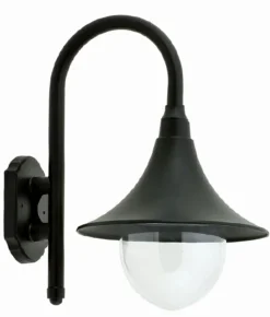 Außenwandleuchte Schwarz Aluminium IP43 Rustikal