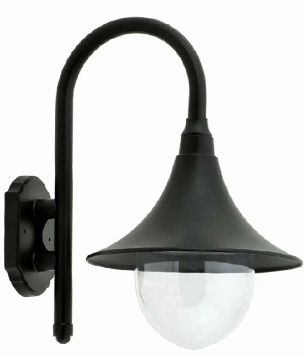 Außenwandleuchte Schwarz Aluminium IP43 Rustikal