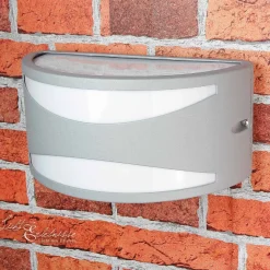 Außenwandleuchte Silber aus Aluminium E27 LIMNOS