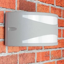 Außenwandleuchte Silber aus Aluminium E27 LIMNOS