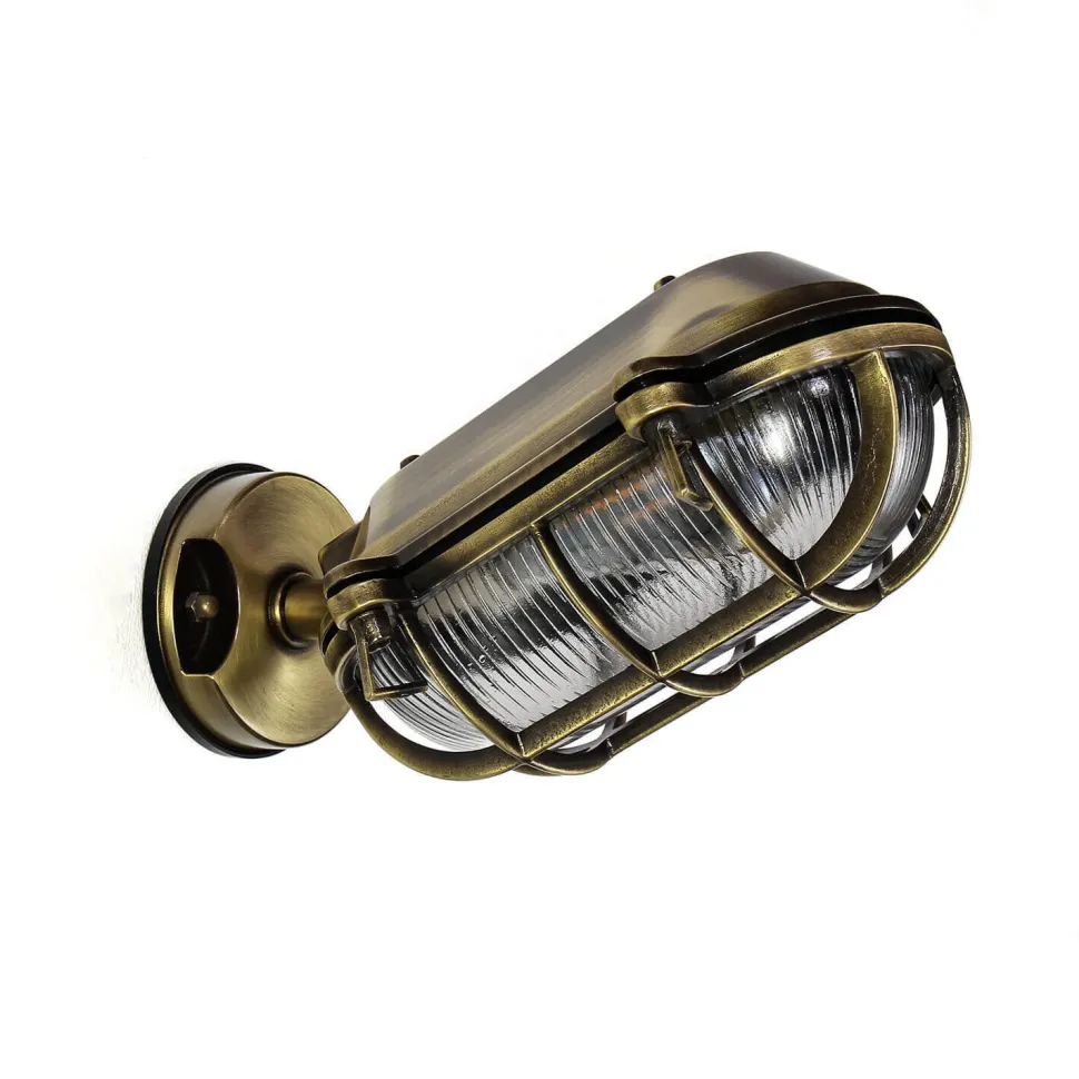 Außenwandleuchte Verstellbar aus Messing Antik