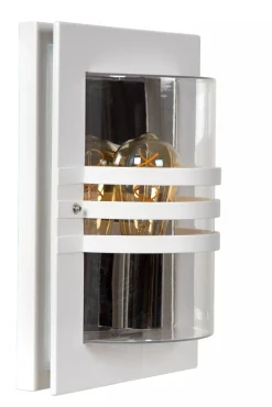 Außenwandleuchte Weiß IP44 E27 H:33 cm Terrasse Garten