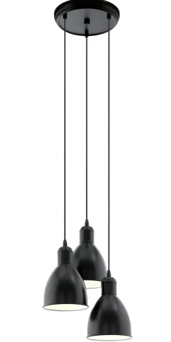 Außergewöhnliche Hängeleuchte Priddy Weiß Ø32,5cm 3-Flmg