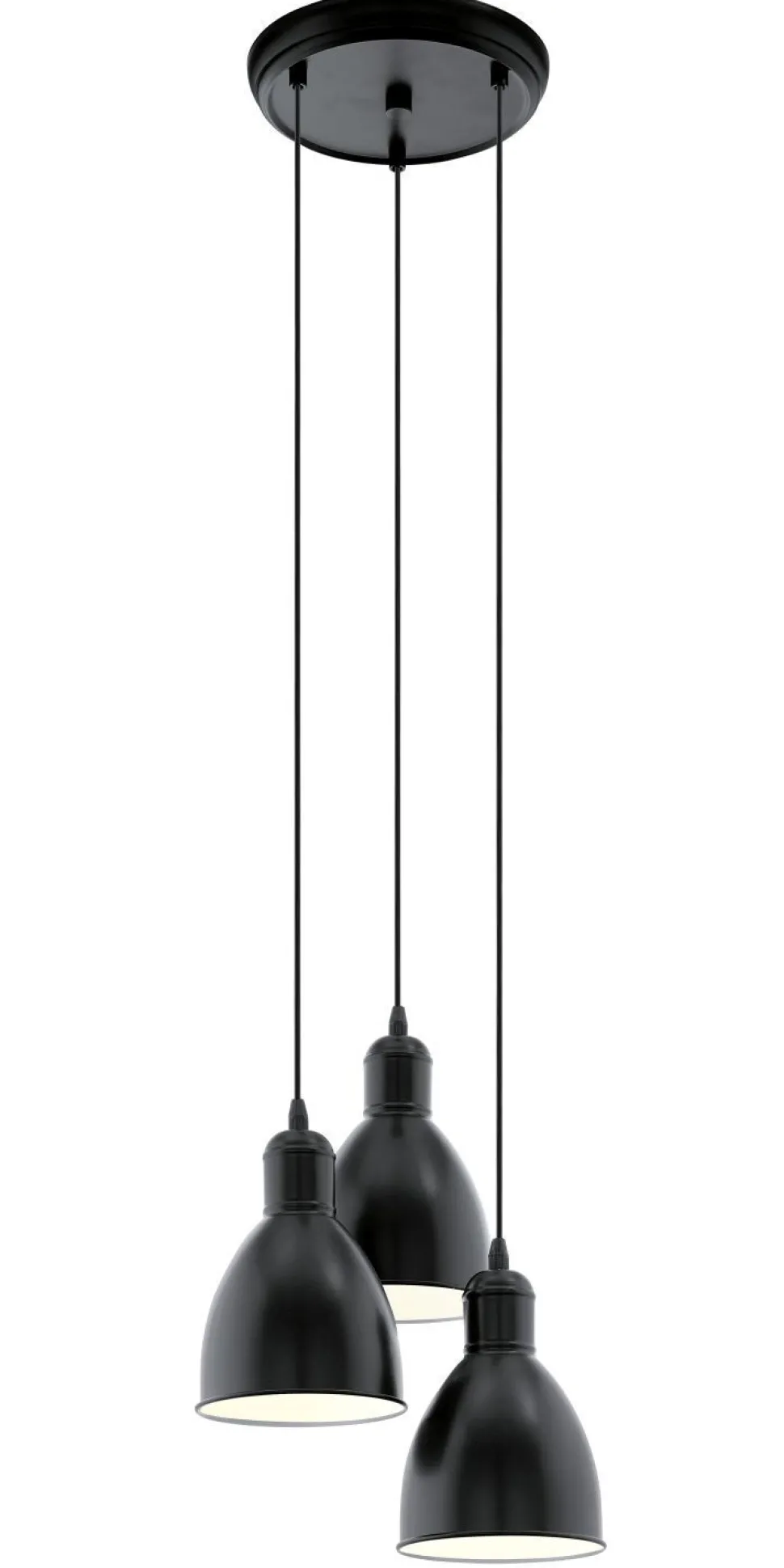 Außergewöhnliche Hängeleuchte Priddy Weiß Ø32,5cm 3-Flmg