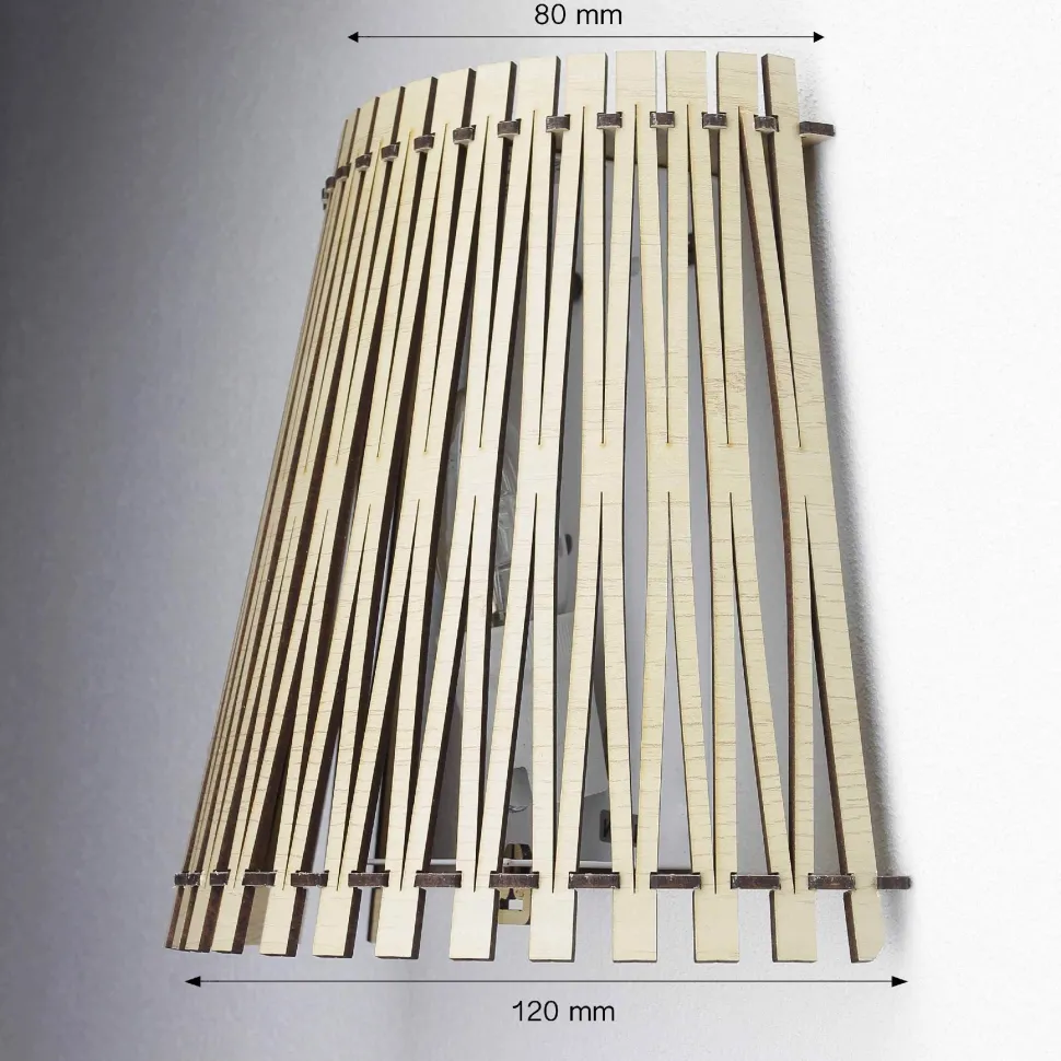 Außergewöhnliche Wandleuchte SENDERO in ahorn