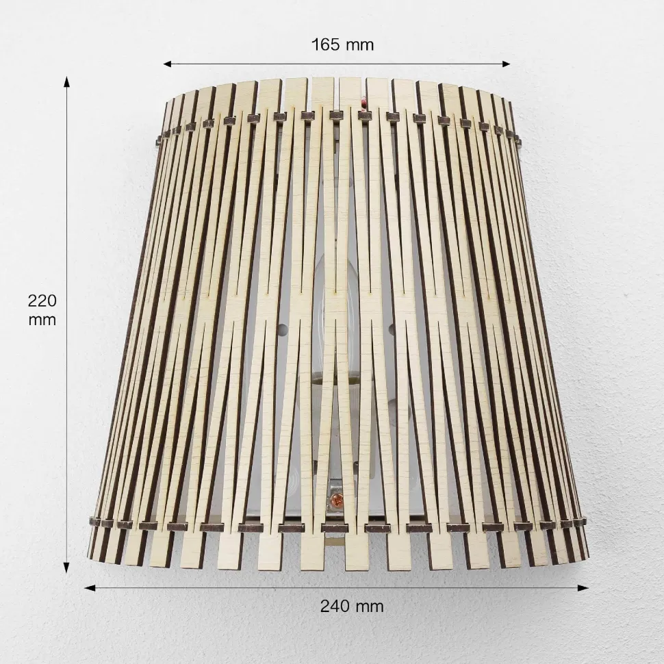 Außergewöhnliche Wandleuchte SENDERO in ahorn