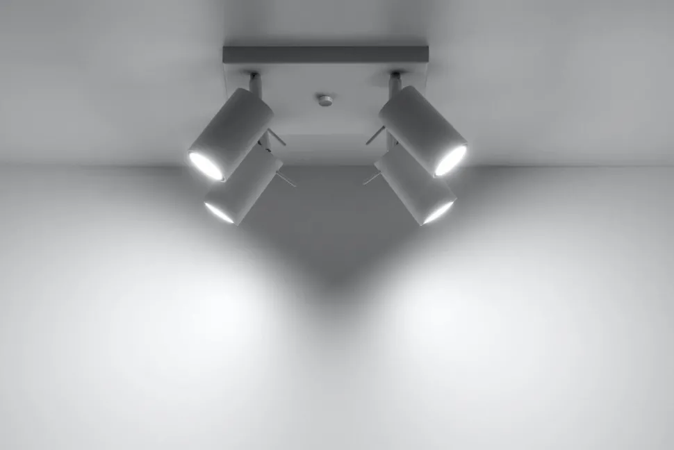 Aufbau Spotstrahler ETNA in Weiß 4-flmg