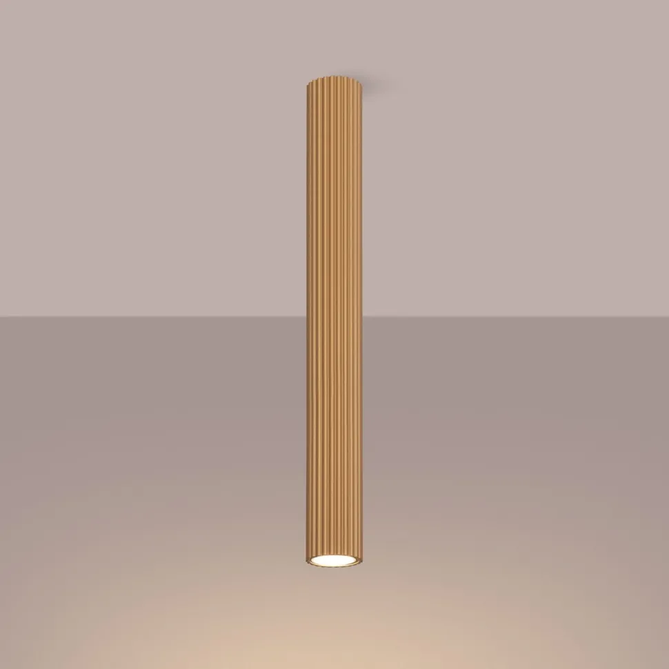 Aufbauspot Aufputz Ø 6,5 cm H: 60 cm Aluminium in Gold GU10