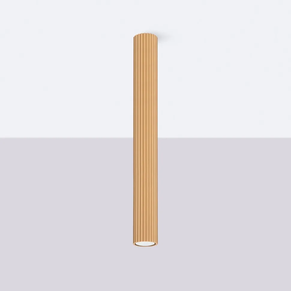 Aufbauspot Aufputz Ø 6,5 cm H: 60 cm Aluminium in Gold GU10