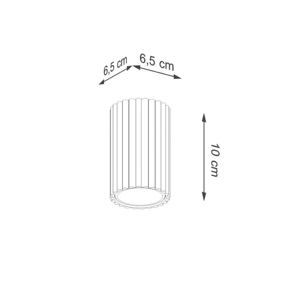 Aufbauspot Aufputz Ø 6,5 cm H: 10 cm klein Aluminium GU10 Rot