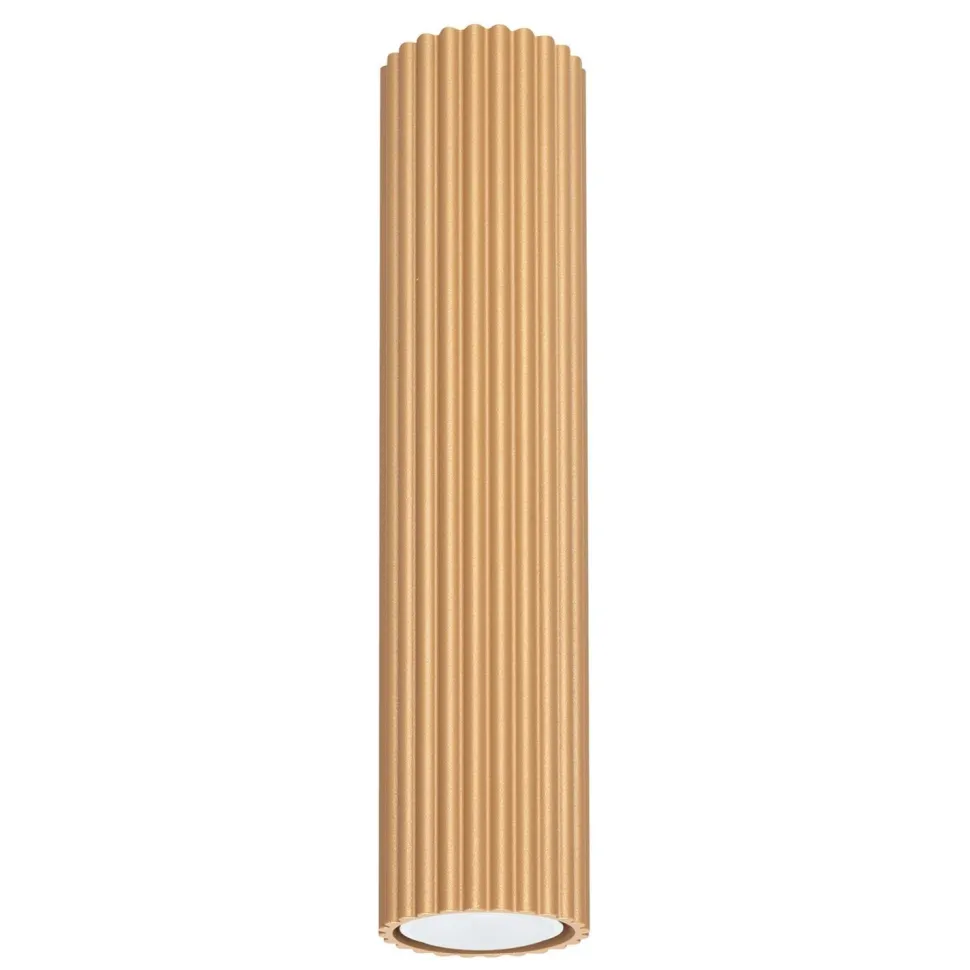 Aufbauspot GU10 D: 6,5 cm H: 30 cm Aufputz in Gold Modern