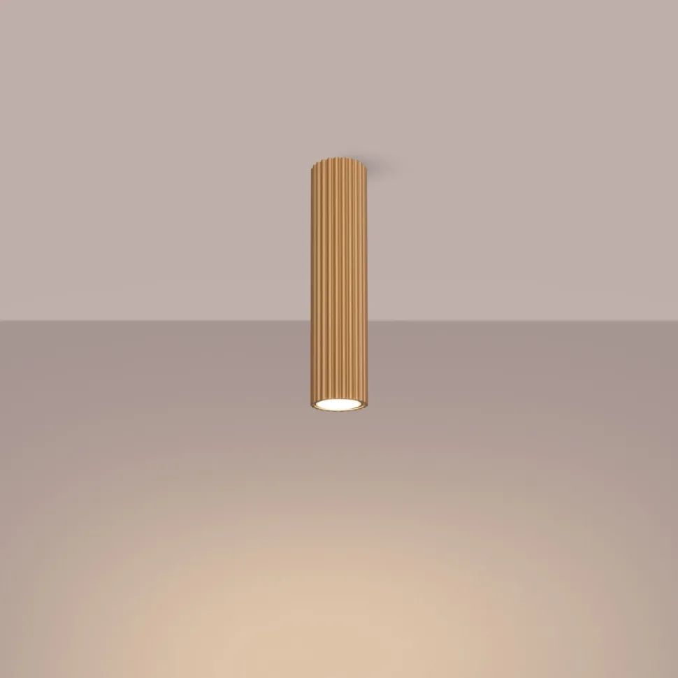 Aufbauspot GU10 D: 6,5 cm H: 30 cm Aufputz in Gold Modern