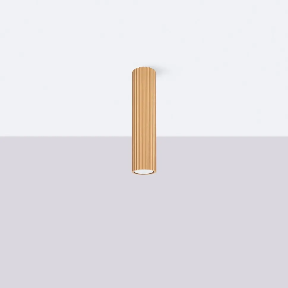 Aufbauspot GU10 D: 6,5 cm H: 30 cm Aufputz in Gold Modern