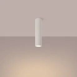 Aufbauspot GU10 in Creme Ø 6,5 cm H: 30 cm schmal BERTA