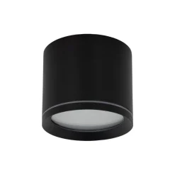 Aufbauspot Schwarz Aluminium GX53 IP44 Ø8,4 cm Aufputz