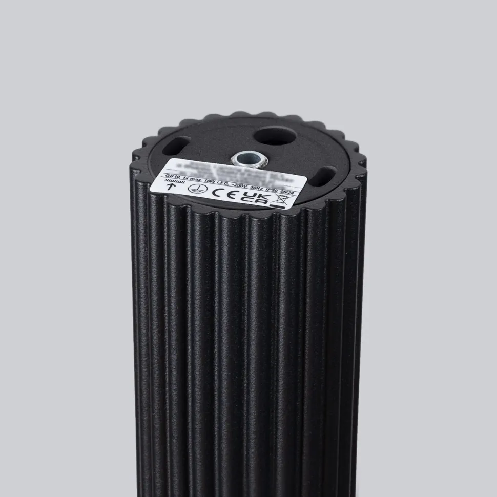 Aufbauspot Schwarz klein GU10 Ø 6,5 cm H: 10 cm Aluminium