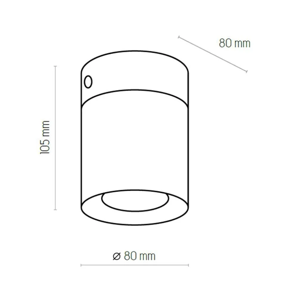 Aufbauspot Schwarz Metall GU10 akzentuiertes Licht