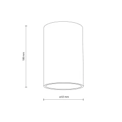 Aufbauspot Schwarz Metall GU10 IP44 Ø6,3 cm Aufputz