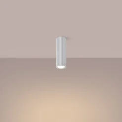 Aufbauspot Weiß Ø 6,5 cm H: 20 cm klein GU10 Aluminium Modern