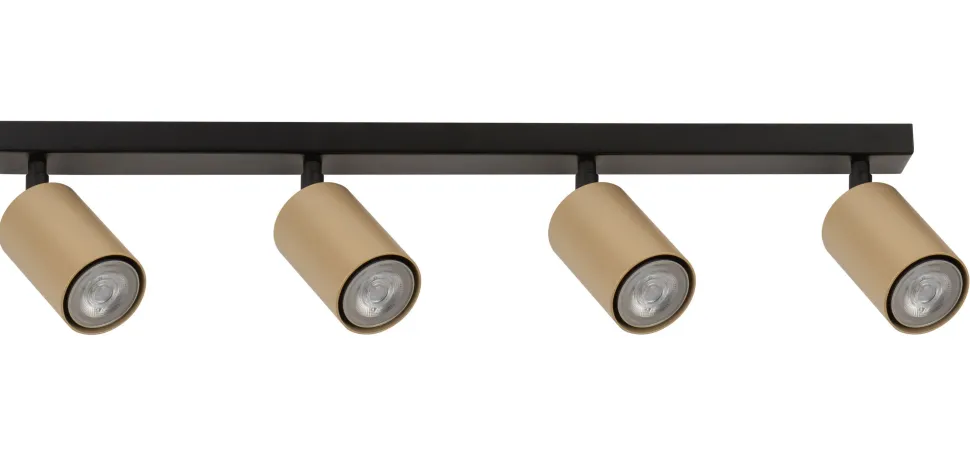 Aufbaustrahler Metall Schwarz Gold L:60 cm flexibel