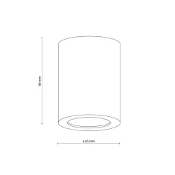 Aufbaustrahler Schwarz Metall IP44 Ø6,5 cm GU10 Aufputz