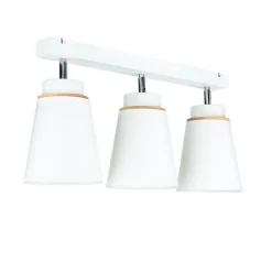 Aufbaustrahler Schwenkbar Weiß Holz Deckenstrahler