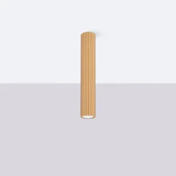 Aufputz Deckenspot GU10 H: 40 cm Ø 6,5 cm in Gold Modern