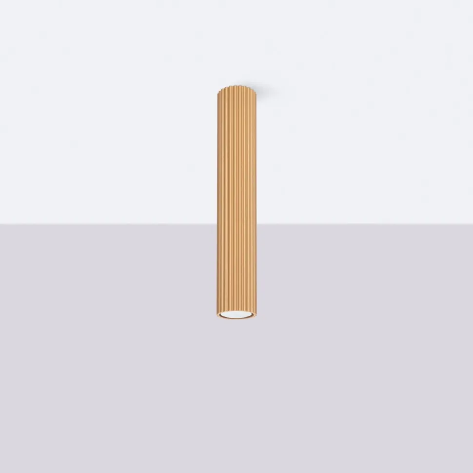 Aufputz Deckenspot GU10 H: 40 cm Ø 6,5 cm in Gold Modern