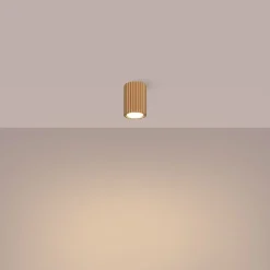 Aufputz Spot GU10 H: 10 cm Ø 6,5 cm klein in Gold Modern