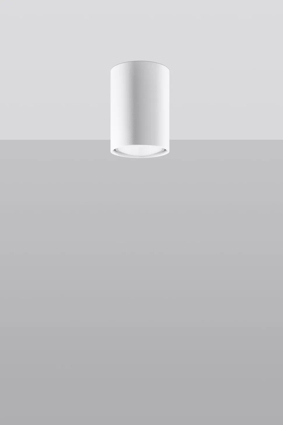 Aufputz Spot Weiß Metall rund Ø 6 cm H: 10 cm klein GU10