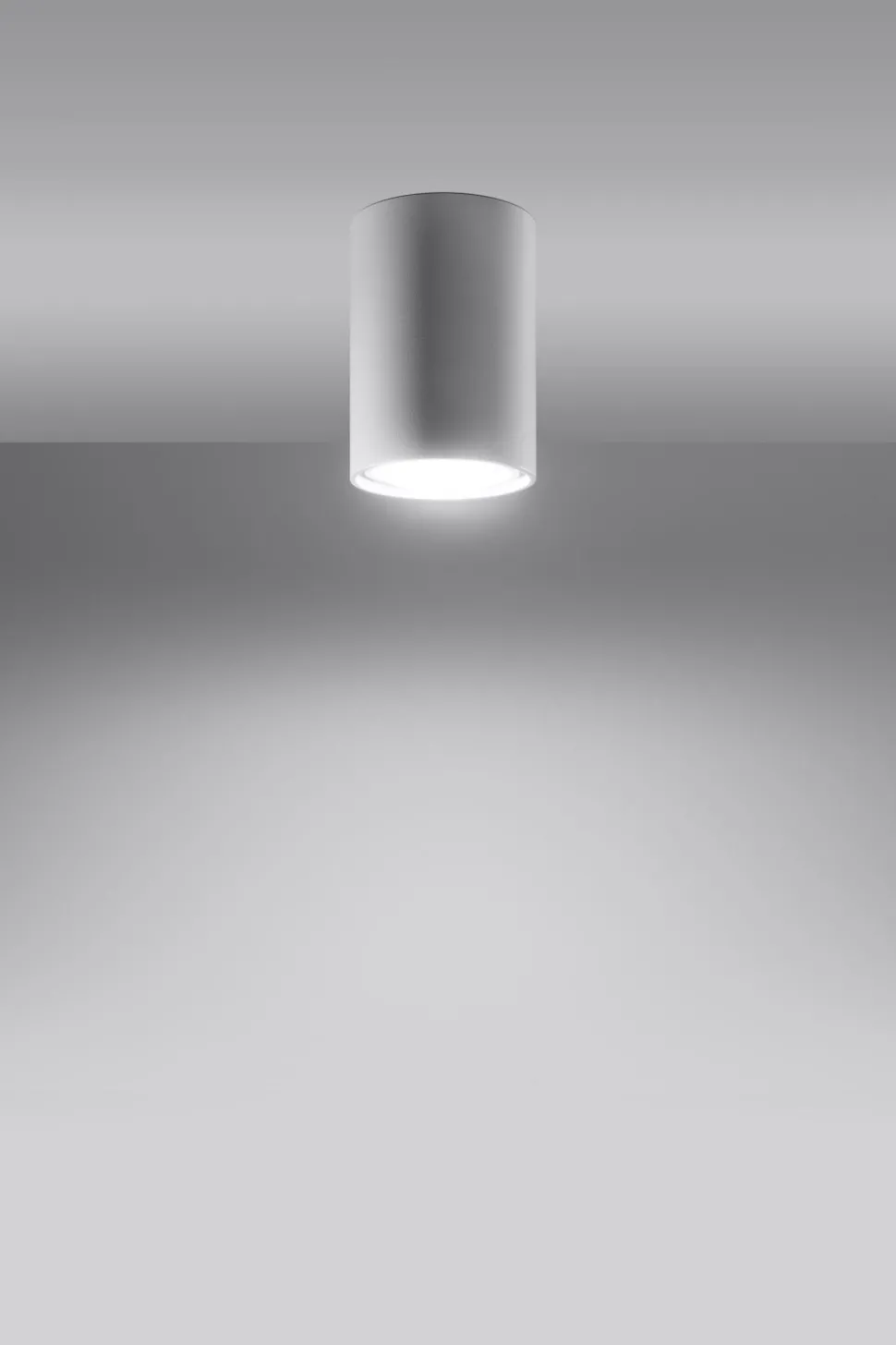 Aufputz Spot Weiß Metall rund Ø 6 cm H: 10 cm klein GU10