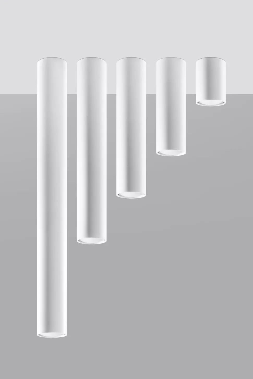 Aufputz Spot Weiß Metall rund Ø 6 cm H: 10 cm klein GU10