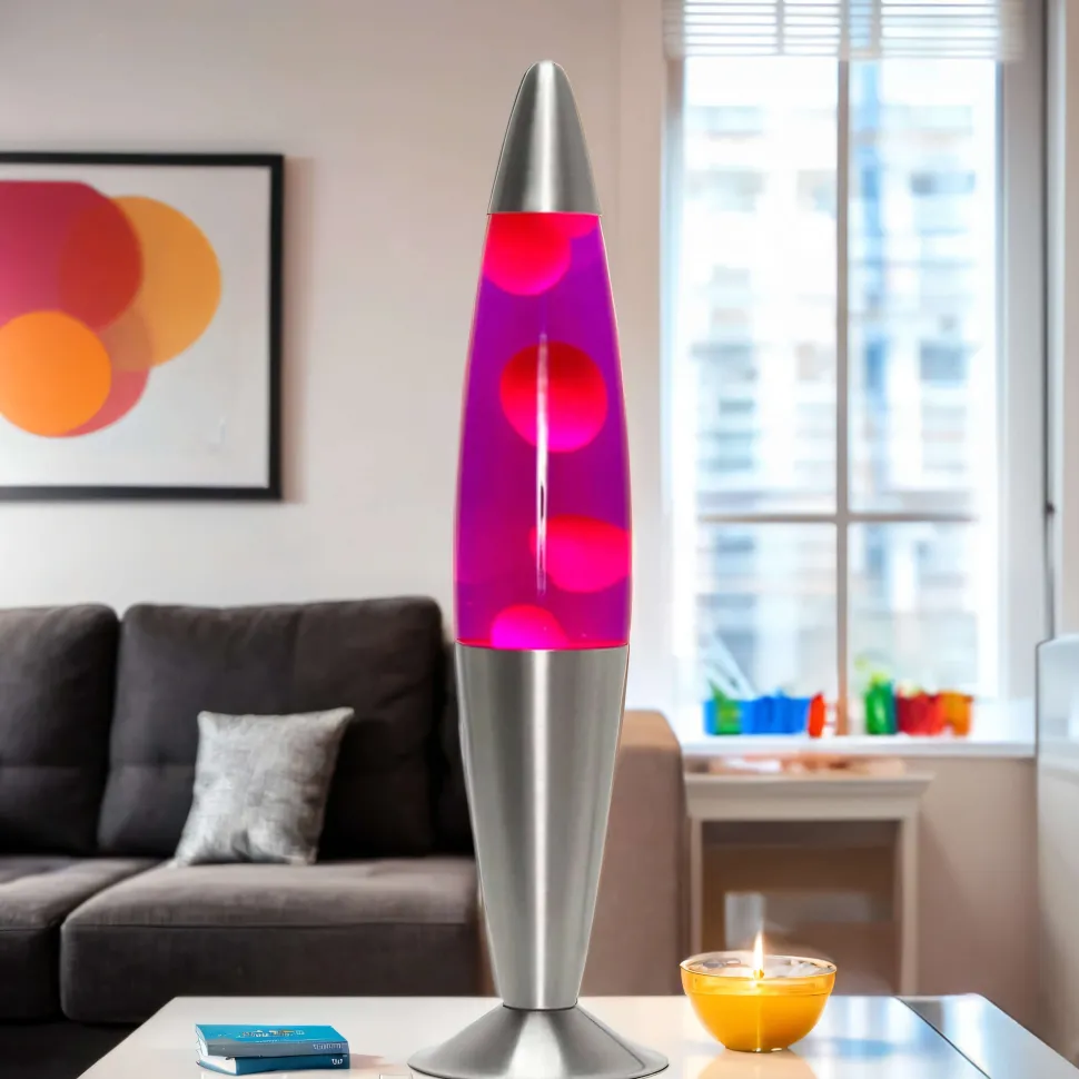 Aufregende Retro Lavalampe Lila Rot 42cm JENNY