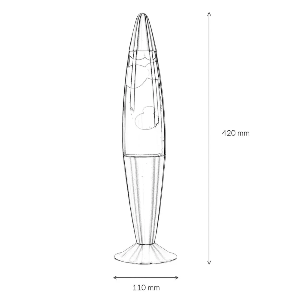 Aufregende Retro Lavalampe Lila Rot 42cm JENNY