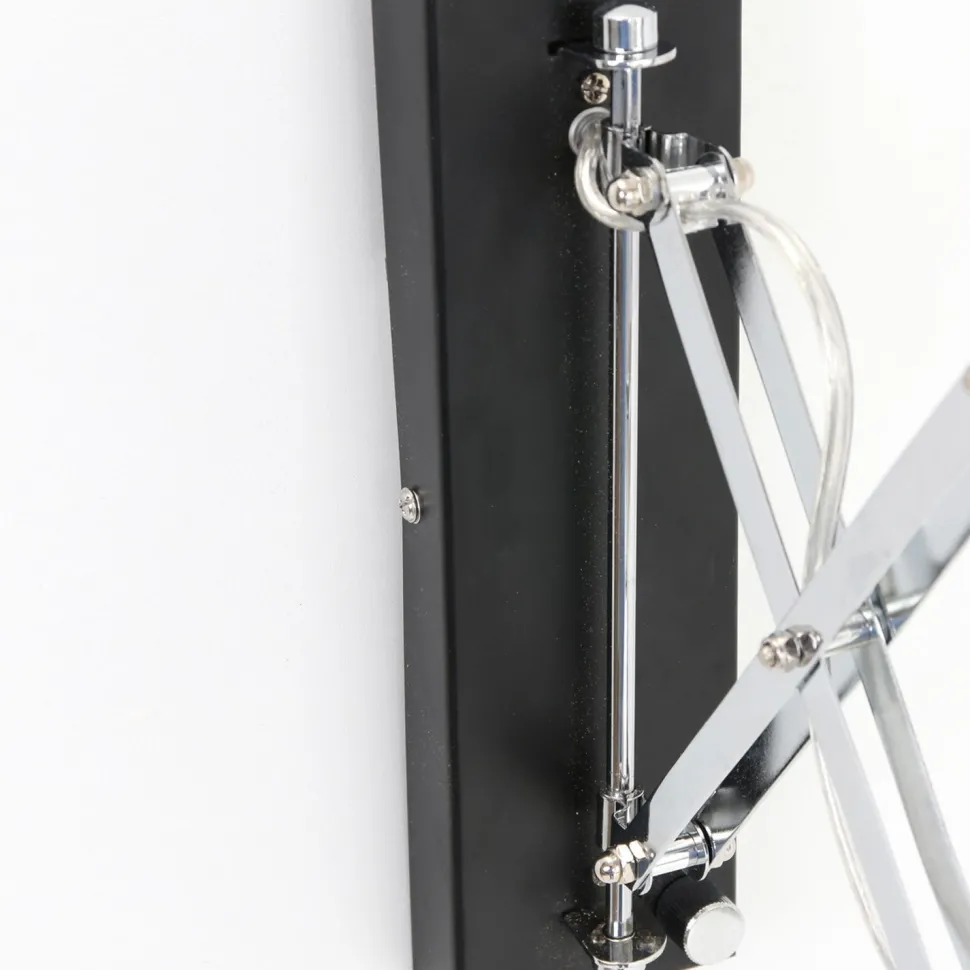 Ausziehbarer Wandspot Schwarz dimmbar E27 mit Stecker