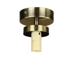 Badezimmerlampe Decke in Messing Weiß Glas Kugel