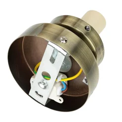 Badezimmerlampe Decke in Messing Weiß Glas Kugel