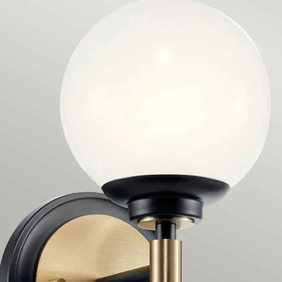 Badezimmerlampe IP44 LED G9 34,8 cm hoch Metall Glas