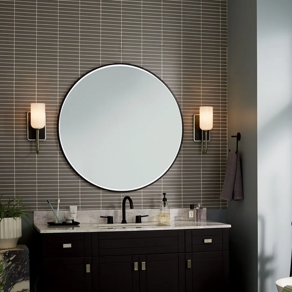 Badezimmerlampe LED G9 IP44 Glas Metall H: 33,8 cm 3000 K