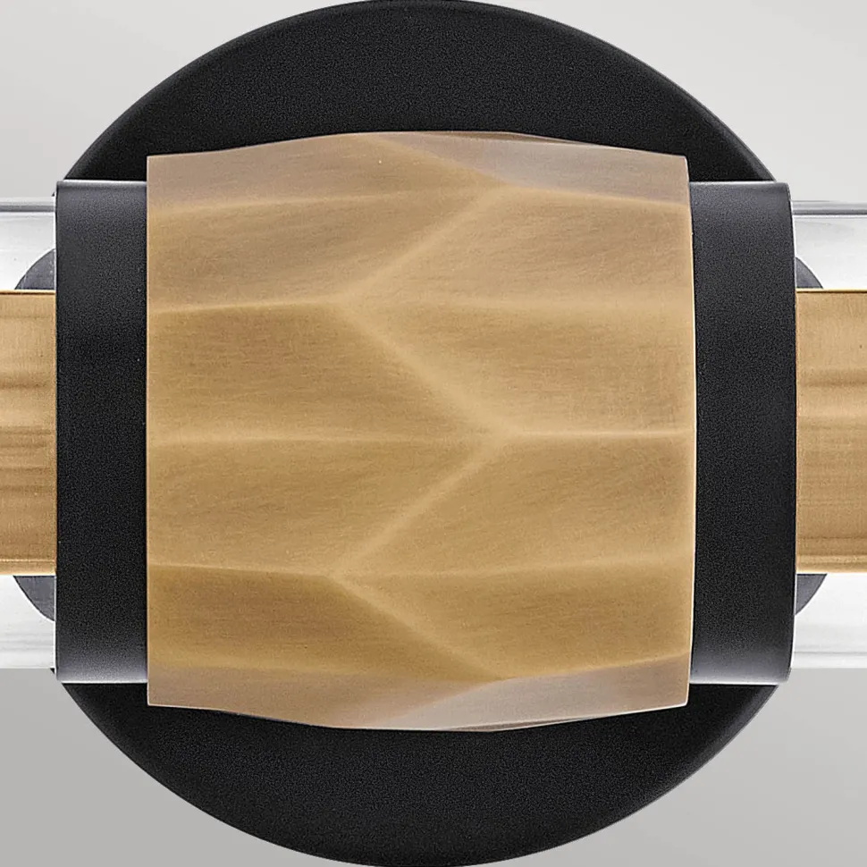 Badezimmerlampe Wand 56,5 cm breit IP44 2x E27 Metall Glas