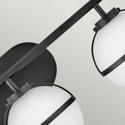 Badezimmerlampe Wand IP44 60,6 cm breit Metall Glas E14