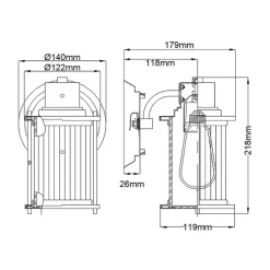 Badezimmerlampe Wand IP44 H: 21,8 cm Metall Glas E27